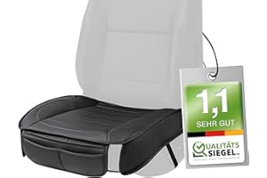 ‎WALSER Walser Sitzauflage Auto Fernando, Qualitätssieger Sehr Gut*, Autositzauflage Vordersitze, Auto Sitzauflagen 1 Stück, Autositzschoner Vordersitz Kunst Leder, Autositzkissen Fahrersitz schwarz