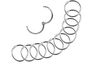 QH-SHOP Pierścienie do bindowania 25 mm metalowe luźne arkusze książeczki pierścienie na klucze do scrapbookingu Album rękodzieło 50 sztuk