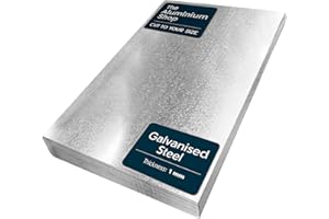 THE-ALUMINIUM-SHOP Galvanised Steel Sheet Metal Plate 1mm Thick Cut to Size DIY Fabrication Roofing (600mm x 1000mm)