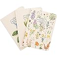 Grupo Erik Botanical Wild Flowers Pack of 3 A6 Notebooks | A6 Notebook | Notebooks A6 1 Notepads A6 | A6 Notepad | Cute Stationery | Cute Gifts | Flower Gifts