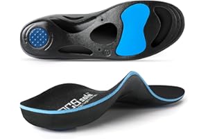 PCSsole Semelles Orthopédiques Gel High Arch Support, Semelles Confort Pour Pieds Plats, Fasciite Plantaire, Douleur aux Pieds, Pronation Excessive Pour Hommes et Femmes