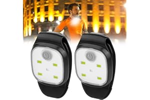 2 PCS Luces de Seguridad, Aicharynic Luz LED Reflectante con USB Recargable para Senderismo,pasear al Perro,Caminar Correr, a Fijar en los Pantalones, Ropa, Mochila, Gorro