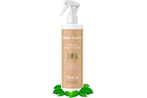 NAUKUA 500ml Abono Líquido Orgánico Plantas Verdes - Hojas y Raices más Sanas, Fuertes y Vigorosas - Estimulador Crecimiento y Bioestimulante - Interior y Exterior - Spray Listo Para Usar