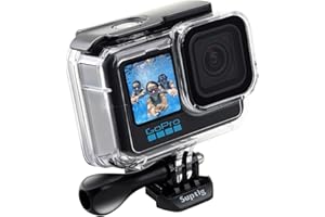 Suptig Wasserdichtes Gehäuse für GoPro Hero 12 Hero 11 Hero 10 Hero 9 Schwarz Wasserdicht 60 m