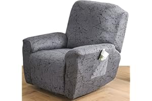 RTSFKFS Funda Sillon Relax Reclinable impermeable 1 plaza,Funda elástica para Silla relax,Funda reclinable 4 Piezas Suave Protector de Muebles con Parte Inferior Bolsillo Lateral ( Color : #20 , Size : 1 plaz