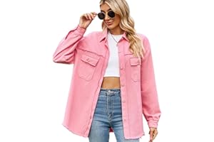 HOTIAN Damen Jeansjacke jeansjacken für damen übergangsjacke damen Vintage Jean Mantel Übergangs Ripped Denim Jacken