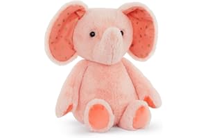 B. toys softies- 30 cm pluszowy różowy słoń, wypchane zwierzę, miękka i przytulanka, różowy słoń, zmywalny, dla niemowląt, małych dzieci, 0 miesięcy +