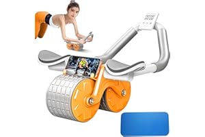 SPINNE LUCAS Rueda abdominal de rebote automático, rueda abdominal para entrenamiento abdominal con ruedas dobles estables y rebote automático, para entrenamiento de fuerza central, entrenamiento abdominal