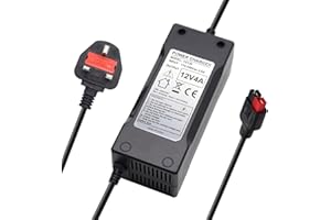 ABAKOO 12 Volt 4 Amp Two Stage Golf Battery Charger for MotoCaddy Electric Golf Trolley Batteries with Torberry/Anderson Red/Black Connector