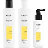 NIOXIN Kit System 1 - Scalp Care - Natural Hair with Mild Thinning - Shampoo, Conditioner &amp; Treatment (300+300+150ml)