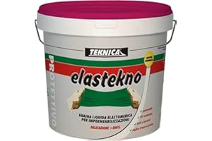 Consorzio Teknica Guaina Liquida vernice pittura impermeabilizzante rivestimenti tetti manto bituminoso (13 LT, Verde)
