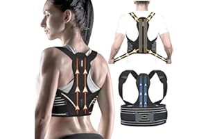 ZINUU Rücken Geradehalter, Rückenstützgürtel Haltungskorrektur Damen Herren, Haltung Korrektur Gurt, Back Posture Corrector, Verstellbare Haltungstrainer Rückengurt - Rückenstütze(40.5'-44.5')