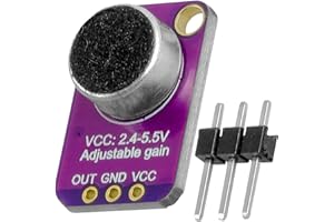 AZDelivery GY-MAX4466 Electret Microfono Amplificador, Breakout Sensor MAX4466 Compatible con Arduino y Raspberry Pi con E-Book Incluido!