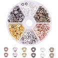 300 Perles D'espacement Dorées 4mm - Perles Heishi Rondes Plates En Laiton - Trou 1.2mm - Pour Fabrication De Bijoux - 7