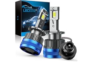 Sycreek Lampadine D2S LED,100W 22000LM 6000K Bianco Senza Errori Canbus,Kit di ConversioneAllo Xeno HID Plug and Play,2 Lampadina D2S