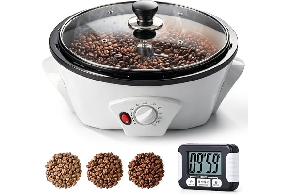 YUCHENGTECH Torréfacteur de Café 500g Torréfacteur de Grain de Café Machine à Torréfier le Café 0-240℃ Torrefacteur Cafe Grain avec Minuterie 1200W