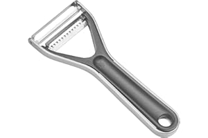 WMF Pelador Gourmet 2 en 1 con hoja de péndulo de 16,4 cm, pelador de verduras con cortador en juliana, acero inoxidable Cromargan, plástico, ahorra espacio