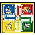 DSPKA Ludo Game Set with Dice for Kids Cardboard 2 in 1 Ludo and Snakes & Ladder Board Games Cartoon Print for Friends Family Kids (Random Clicks Multicolor Prints)