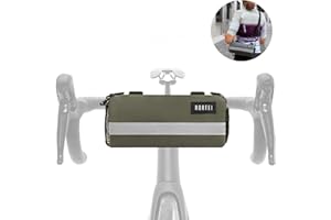 NORTEI Bolsa Manillar Bicicleta Carretera, Gravel y BTT – Mochila Bikepackaging con Correa Extraíble para Hombro y Cremallera