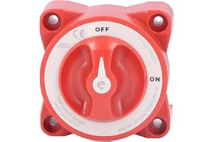 KIMISS Blue Sea Staccabatteria, Staccabatteria 350A 48VDC Tipo Manopola Isolatore di Scollegamento Alimentazione a Circuito Singolo per Barca Marina Auto Camion Rimorchio Camper