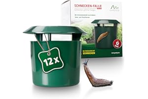 Gardigo® 12 Unidades Trampa Caracoles y Babosas | Fácil y Reutilizable | Atrapa y Deshazte de Las Plagas de tu Jardín, Huerto, etc. | Trampa para Babosas | Anti Caracoles Bio