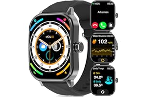 YYKY blutzucker smartwatch,2.1”Smart Watch mit Telefonfunktion blutdruck Blutzuckertest[30 Tagen Standby-Zeit Akku][100+Sportmodi] blutzucker messen ohne stechen schmerzlos Blutzuckertest Sportuh Watch