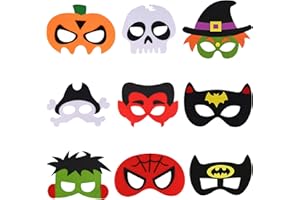 Gxhong Máscara de niño, 12 Máscara animal fieltro con cordón elástico, Máscaras infantiles de cosplay, Máscara de media cara, Máscaras de Animales para cumpleaños, Navidad, Halloween, fiesta