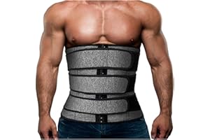 Achimlt Herren Bauchweggürtel Fitnessgürtel Body Shaper Schwitzgürtel Taillenmieder Korsett Verstellbarer Neopren Sauna Gürtel Gewichthebergürtel Rückenbandage Bauchgürtel Bauchweg Taillen