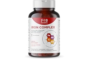 F B PHARMA FB PHARMA - Integratore Ferro + Acido Folico + Vitamina C + Vitamina b12 - Iron Complex 90 compresse per CARENZE | SISTEMA IMMUNITARIO | RIDUZIONE STANCHEZZA E AFFATICAMENTO