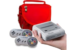 Orzly SNES MINI torba podróżna na Super Nintendo Mini Classic Edition (nowy model 2017 Mini wersja Super NES) - pasuje do konsoli + kabla + 2 kontrolerów - zawiera pasek na ramię + uchwyt do noszenia