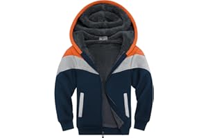 JACKETOWN Fleecejacke Kinder Gefüttert Sweatjacke Jungen Kapuzenpullover mit Reißverschluss Hoodie Sweatshirt Warm Übergangsjacke Causal Winterjacke mit Fleecefutter Hooded Jacken