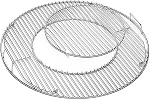 Vnierxful Zamiennik rusztu 8835 do grilla Weber, Upgraded 22,5", grill na węgiel drzewny, Kettle, Performer, Master-Touch, Gourmet BBQ System, zawiasy do grilla kratowego, 21,5", do Weber