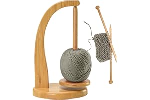 LOVEMETOO Support Pelote De Laine | Porte Fil En Bois Pour Tricot | Porteboule De Laine Fil Magnétique Tournant | Support De Fil En Bois Pour Tricot Et Crochet, Support De Fil Magnétique Rotatif En Bois