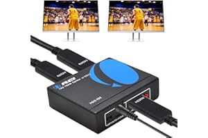 4K 1 in 2 Out HDMI Splitter by OREI - Ultra HD 4K @ 30 Hz 1x2 V. 1.4 HDCP, Power HDMI Supports 3D Full HD 1080P for Xbox, PS4 PS3 Fire Stick Blu Ray Apple TV HDTV - Adapter Included