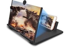 Severnier Handy bildschirmlupe 16 Zoll, Bildschirmlupe für Smartphones 3D HD, Faltbarer HD Handy Lupe für das ansehen von Film e Videos für Allen Smartphones (Schwarz)