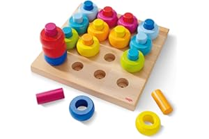 HABA 2202 Rainbow Whirls Pegging Game for Ages 2 and Up (Made in Germany)