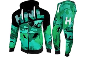 A2Z 4 Kids® Enfants Garçon Survêtement HNL Imprimer Camouflage Sweat À Capuche & Bottom Joggers Costume Âge 5 6 7 8 9 10 11 12 13 Ans
