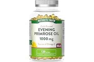 NATURE'S TRUTH Evening Primrose Oil 1000mg | 120 Softgel Capsules | High Strength Omega 6 and GLA | Cold-Pressed | Natures Truth