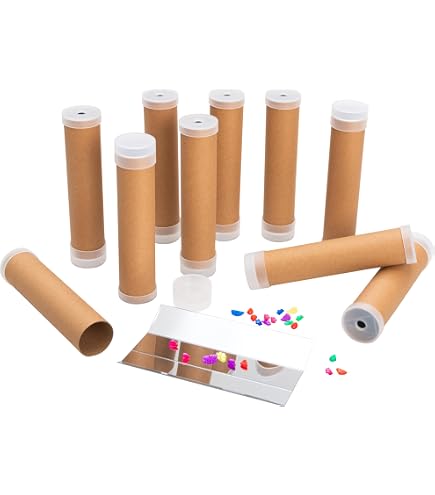 8 Stück Kaleidoskop-Spielzeug Aus Papier | Bunt, 15 Cm Lang | Für Kindergeburtstag & Partys