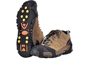 Aliglow Ice Snow Grips Over Shoe/Boot Traction Cleat Spikes Anti Slip Footwear