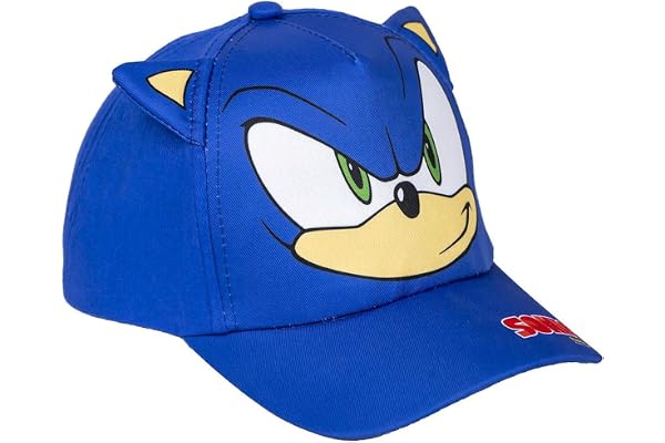 CERDÁ LIFE'S LITTLE MOMENTS Sonic barnmössa – blå färg – 53 cm storlek – tillverkad av bomull och polyester – Sonic-formad keps – originalprodukt designad i Spanien, Blå, one size