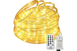 ‎BTFARM btfarm Lichterschlauch Aussen mit Fernbedienung, 10M 100 LED Schlauch Outdoor mit Timer Lichtschlauch Außen mit Stecker IP65 Wasserdicht, Lichterkette Außen Dimmbar für Garten Terrasse Zaun Hof Deko