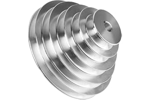 SWAWIS 5 Niveaux Poulie Pagoda, Alésage 14mm, 54-150 mm de Diamètre Extérieur, Poulie en Aluminium pour type A Forme V Courroie, pour Moteurs et Bandes Transporteuses,12.7mm de Largeur de Courroie
