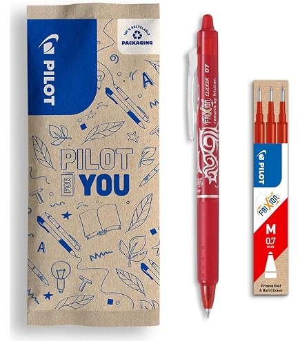 BOLÍGRAFO PILOT FRIXION CLICKER BORRABLE RETRÁCTIL COLOR MORADO CAJA C 12 Pzas