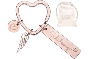 LOViLEE® Schlüsselanhänger Herz im Geschenkset - Glücksbringer, Schutzengel für Familie & Freunde - Schlüsselanhänger Auto, Führerschein bestanden Geschenk