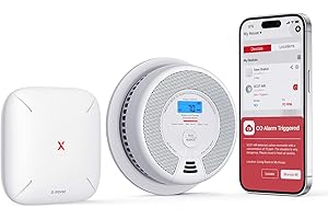 X-Sense Detector de Humo y Monóxido de Carbono Inteligente Combo 1 SC07-MR con 1 Estación Base SBS50, Compatible con X-Sense Home Security App, SC07-MR11