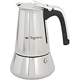Tognana Riflex - Cafetera Moka de acero inoxidable, 2 tazas