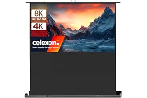 celexon Écran de Projection Portable Ultramobile Plus Professional Pull-Up 85" | 200x113 cm 16:9 | Écran de vidéoprojecteur 8K Full HD à déploiement Rapide | poignée de Transport + système à Ciseaux