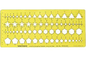 Traceease Multiple Fancy Cut Stone Shapes Jewelry Templates Drafting Tools Jewellery Designing Stencils