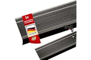 KARAT - Profilé de marches d'escalier en aluminium - Forme en L - Profilé d'angle - Cornière d'escalier - Matériel de montage inclus (Integral, L90x3x2 cm, Pré-percé, Bronze)